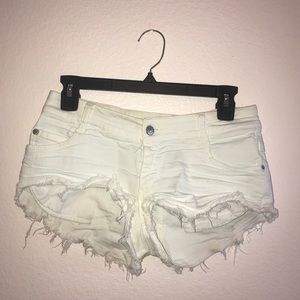 Off white brandy short shorts